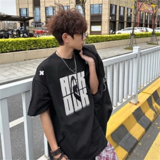 万针全刺绣工艺高品质260克纯棉双纱美式宽松百搭短袖T恤特P33，男装T恤，电商A486