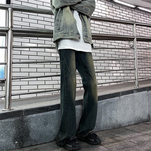 复古牛仔裤男裤子潮牌男生美式高街长裤男款直筒裤N0862-P43图片