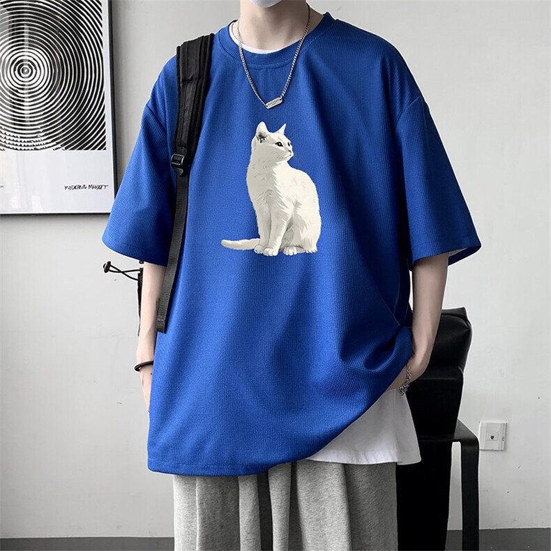 华夫格t恤男短袖男大码五分袖HT73407-P22,男装T恤,电商A040