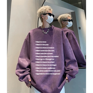 抖音得物供货 提供视频 秋冬重磅美式麂皮绒圆领卫衣 JY323图片