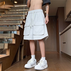 V169-P42青少年休闲工装短裤夏季新款潮牌宽松美式五分裤潮流，男装休闲裤，星座911-1