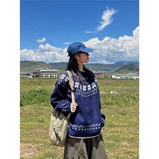 百搭简约气质时尚日系新款流行慵懒ins原宿文艺长袖毛衣潮流，男装针织衫/毛衣，星座506A
