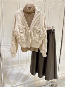 手工订花毛衣,女装针织衫/毛衣,JIN GO