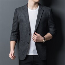 中年西服男士外套2023春秋季新款休闲宽松小西装商务上衣潮流男装，男装西服，电商B212（原钱塘6029）