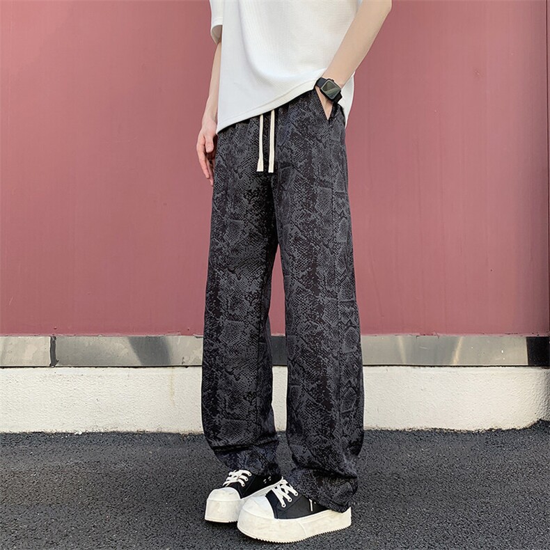 高街潮流宽松休闲裤潮牌小香风直筒裤A086-HK52132-P35，男装休闲裤，电商基地A086