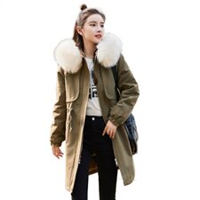 2021冬季新款时尚气质大毛领派克服,女装棉衣/棉服,贵人树