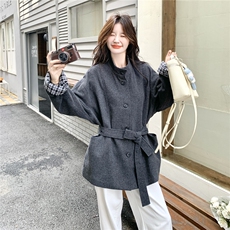 好数据灰色立领毛呢外套2C259-9972-P185-K278，女装毛呢外套，2C259