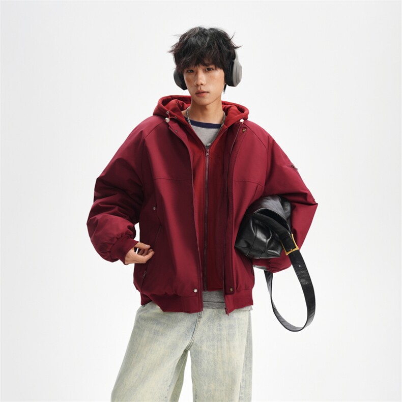 !潮流冬季连帽拉链加绒加厚棉衣情侣撞色棉服外套MY5567-P78,男装棉衣,星座610B-1