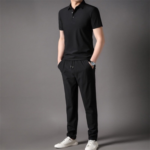 F82390钱塘2020-1新款男士休闲运动套装时尚短袖长裤两件套P图片