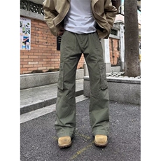 港风春款男女工装裤微喇叭大口袋直筒长裤h0118P75，男装工装外套，星座1013-1