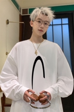 港风纯棉260克高街抖音直播得物长袖T恤打底衫T4234P30，男装T恤，电商C408(原B339-1)