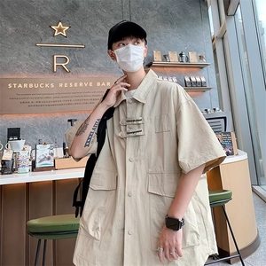 衬衫文艺青春流行夏季五分袖百搭男时尚标准潮CS78-P40图片