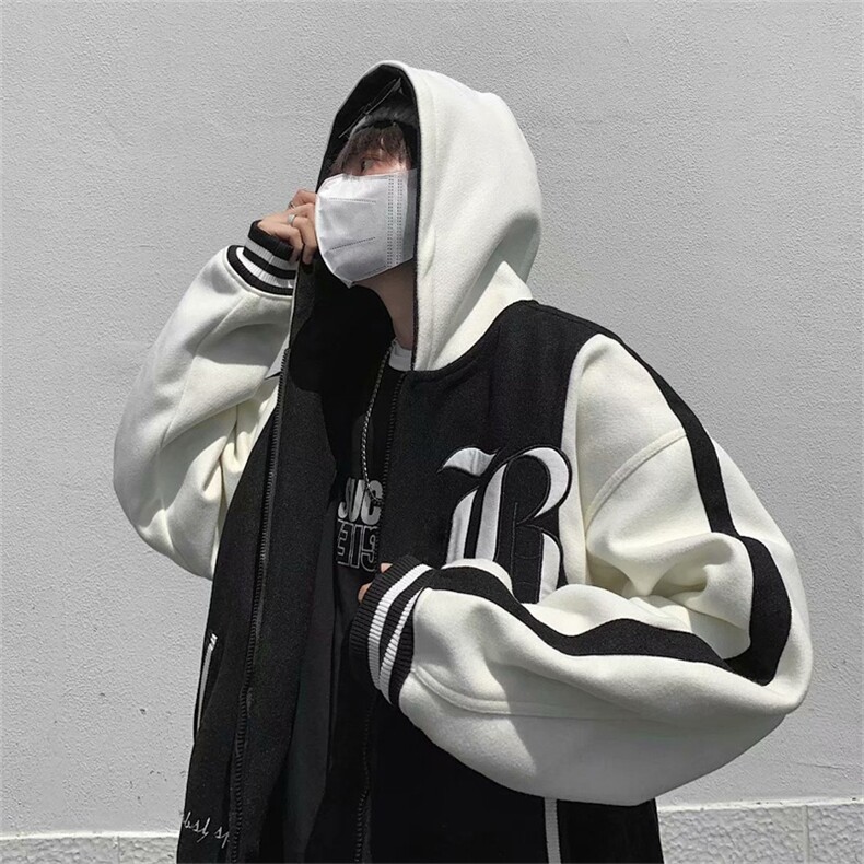 春季美式街头嘻哈连帽开衫夹克刺绣外套百搭潮牌棒球服WT245-p65,男装夹克,星座1008-1