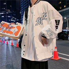 2023新款ins港风复古棒球服上衣百搭宽松bf夹克潮街头W1744-P50，男装夹克，星座512-2