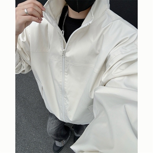 抖音直播飞行立领休闲纯色复古百搭外套美式教练夹克26188-39图片