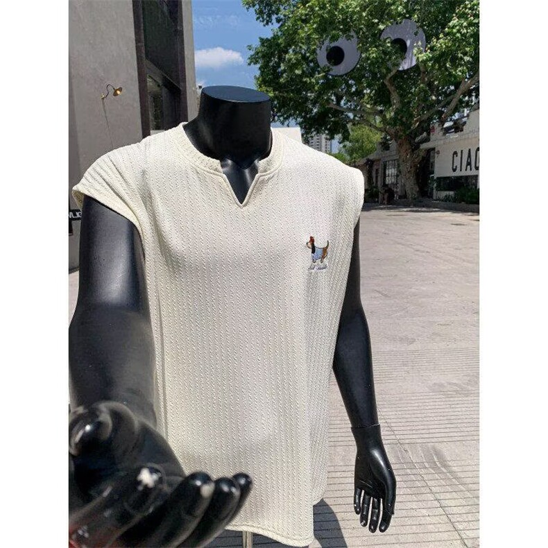 夏季新品青少年港风潮流无袖短袖流行简约百搭背心坎肩，男装背心/马甲，四季星座505