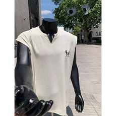 夏季新品青少年港风潮流无袖短袖流行简约百搭背心坎肩，男装背心/马甲，四季星座505