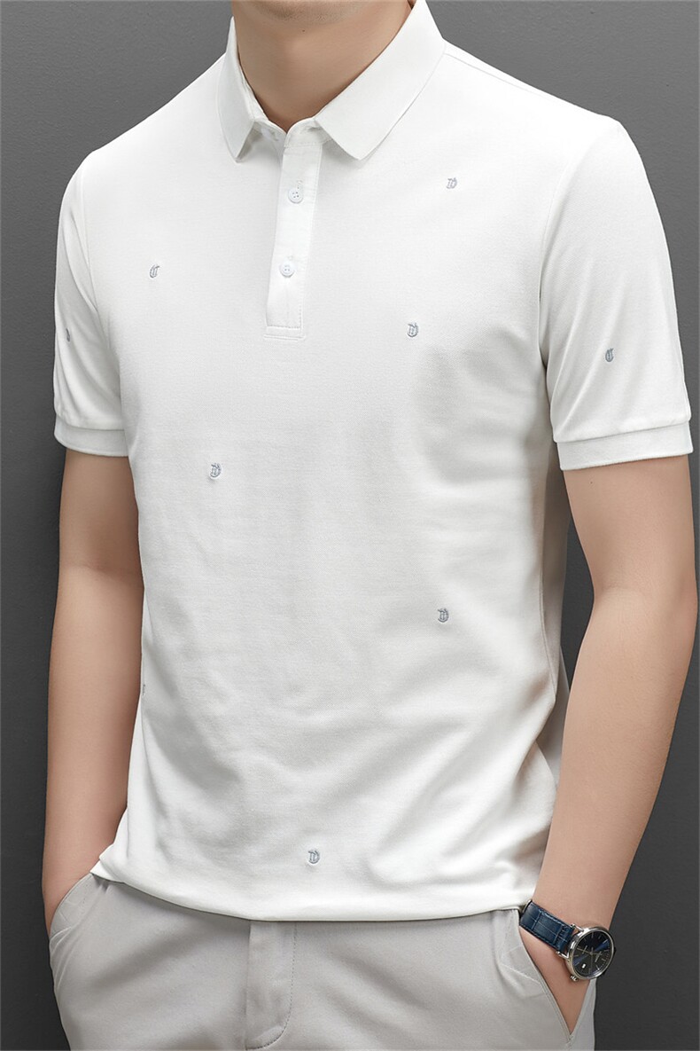 夏季短袖POLO衫中青年男装时尚百搭商务休闲翻领t恤QS3065-P70,男装Polo衫,星座1105-3