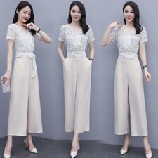 2022年夏季新款时尚修身拼色百搭减龄气质两件套,女装职业装,韩美纤衣