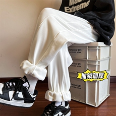 品质加绒加厚束脚运动裤简约拼接宽松卫裤XZ102A-2-K2213-P60，男装休闲裤，星座211-1