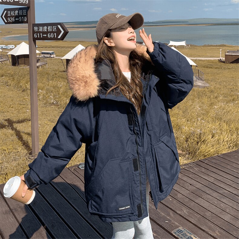 【升级款】派克服工装羽绒棉服oversize面包服外套Y902-P110网图图片