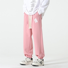 KP752P40美式潮流休闲裤男港风宽松直筒拖地裤束脚裤卫裤，男装休闲裤，星座1204-3