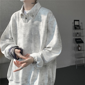 现货 WY10170-特P48 加绒P58 设计感可拆卸丝巾百搭大码卫衣小众图片