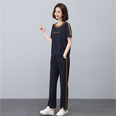 时尚休闲女装套装宽松显瘦运动服舒适百搭两件套，女装套装/套裙，叶笙衣