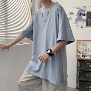 宽松潮流潮牌ins简约夏季百搭网红五分衣服半袖百搭 T218-P20图片