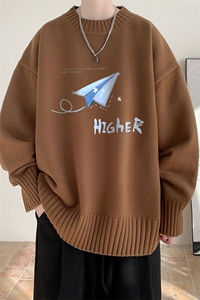 半高领毛衣男士大码针织衫男毛线衣男 M18270-P45 加绒款-P65图片