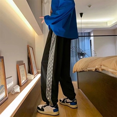 男青春流行宽松运动裤潮休闲裤原版纯棉侧条纽扣A510P33，男装休闲裤，星座1116-2