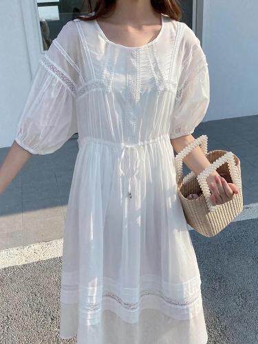 【现货】麻料连衣裙，女装连衣裙，TU