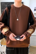 万件现货港风宽松落肩潮牌时尚男式圆领套头卫衣男女同款，男装卫衣，星座301D-5(原星座1415）