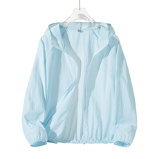 【夏】女款连帽纯色休闲百搭简约防晒服长袖，女装防晒衣，初己品牌服饰全品类供货