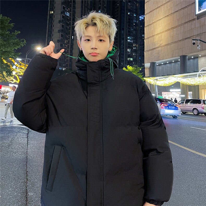 特批港风夜景情侣时尚宽松连帽棉衣MY2271P75控118,男装棉衣,电商A247