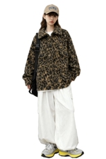 【现货】秋新小香风高级感复古格子豹纹夹克呢外套705-W8863-P80，男装夹克，星座705-1