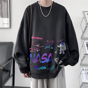NASA联名同款麂皮绒卫衣男大码重磅长袖t恤男 JW81186-P35图片