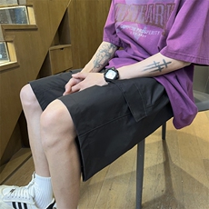 港风工装休闲裤高街五分裤宽松沙滩裤直通短裤DK308P28，男装休闲裤，星座1204-3