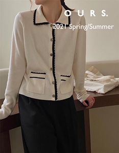 OURS.2021春款 | 羊毛花边针织开衫,女装,OURS