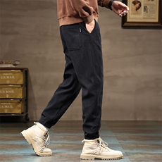 春秋冬加绒保暖纯色运动裤宽松束脚休闲裤卫裤男9029外贸四季款，商品下架区，星座224-3