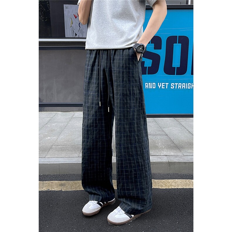 2026春夏衔接新款复古宽松格子休闲裤男K6706-特P33建议零售价78,男装休闲裤,电商A001
