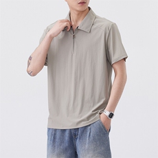 夏季短袖t恤男士大码潮流冰丝凉感半袖POLO衫T恤上衣YD3219-P39，男装Polo衫，星座310B-3