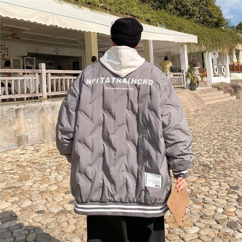 DJ9904-P68潮牌棒球棉服男冬季美式复古宽松高级感情侣棉衣外套,男装夹克,星座603-2