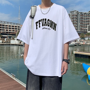 新款纯棉印花短袖t恤男夏季青少年初中高中学生帅气半袖TX526-P25图片