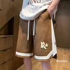 XZ616夏季新款麂皮绒R星发泡短裤休闲裤TY819P45控58，男装牛仔裤，星座512A（原616）