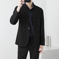 休闲西服外套男生春秋季韩版潮流商务百搭痞帅小西装外套7411P60，男装西服，星座410-2