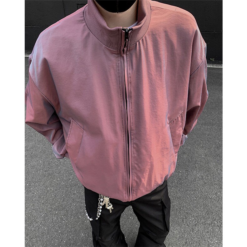 美式高街潮牌立领夹克潮流宽松休闲上衣A086-JK5678-P68,男装夹克,电商基地A086