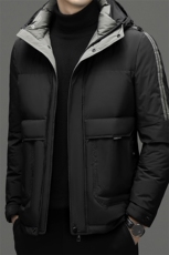 冬季新款男士连帽商务休闲羽绒服爸爸装中年厚款保暖外套男装上衣，男装羽绒服，电商B212（原钱塘6029）