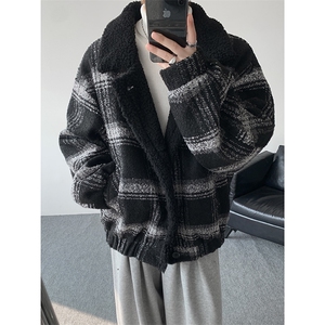 加棉保暖羊羔绒座山雕棉衣 毛呢加厚保暖外套978 特P108图片