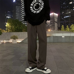 港风 高品质大码直筒休闲裤小西裤长裤拖地裤A014-DY2108-P50图片